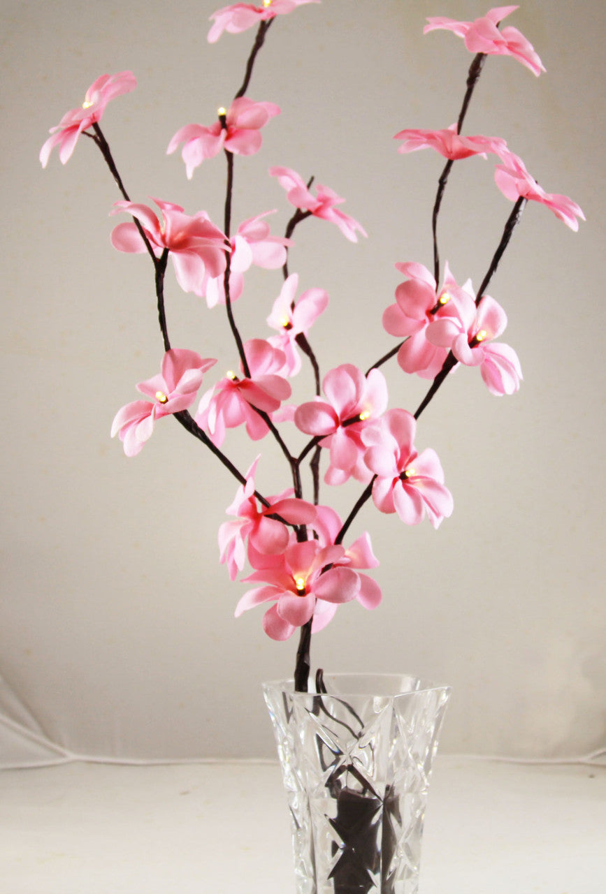 Vases & Table Decor: 1 Set of 50cm H 20 LED Pink Frangipani Tree Branch Stem Fairy Light Wedding Event Party Function Table Vase Centrepiece Decoration Girl Bedroom