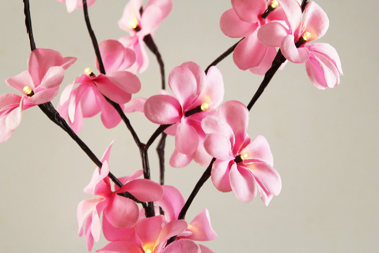 Vases & Table Decor: 1 Set of 50cm H 20 LED Pink Frangipani Tree Branch Stem Fairy Light Wedding Event Party Function Table Vase Centrepiece Decoration Girl Bedroom