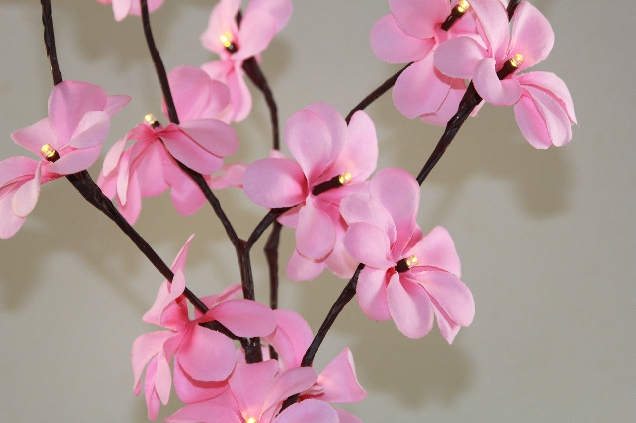 Vases & Table Decor: 1 Set of 50cm H 20 LED Pink Frangipani Tree Branch Stem Fairy Light Wedding Event Party Function Table Vase Centrepiece Decoration Girl Bedroom