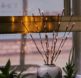 Outdoor Decorations & Lights: LED Light Bunch Stem - Warm White BATTERY fairy lights - 50cm high 20 bulbs/petals