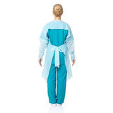 15 Pcs Disposable PPE Gown Protective Workwear Suit Thumb Hook Sleeve Coverall Apron Blue Medical Cleaning Painting