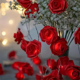 Christmas Wreaths & Garlands: Red Rose battery string fairy light - party night light wedding decoration