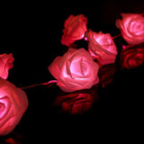 Christmas Wreaths & Garlands: Red Rose battery string fairy light - party night light wedding decoration