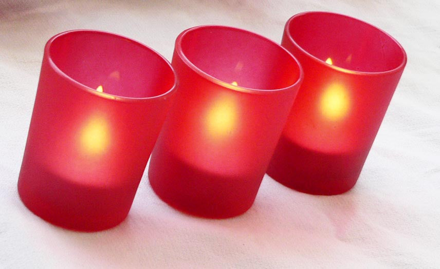 Vases & Table Decor: 10 Pack Red Frosted Glass Votive Tealight Candle Holders Valentines Day Xmas Wedding Decor Glass Candlestick Party Decorations Bridal Baby Shower Event