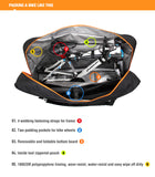 Bicycle Bags: SPORTACE Bike Plane Bag Portable Soft Shell Travel Case Mountain Hybrid BMX Road Bike - 120CM X 75CM BK11- Black