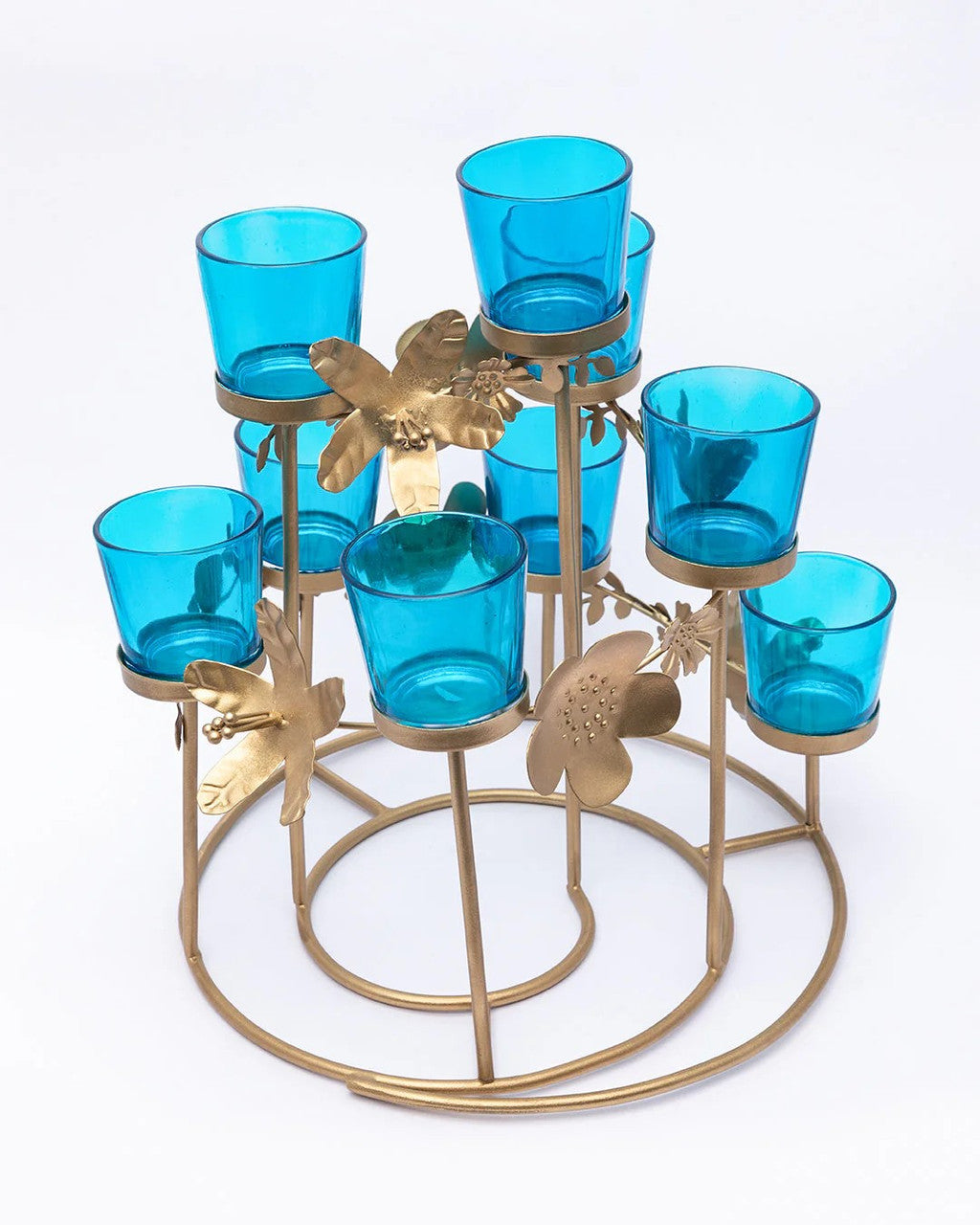 Vases & Table Decor: 10 Pack Turquoise Glass Votive Tealight Candle Holders House Party Centerpiece Xmas Wedding Decor Glass Candlestick Party Decorations Bridal Baby Shower Event