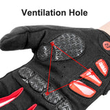 Bicycle Gloves: Full Finger MTB Gloves Large Size for Mountain Road Bike Breathable Red Rockbros Unisex Device Friendly Finger Material Anti Slip