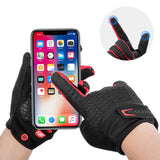 Bicycle Gloves: Full Finger MTB Gloves Large Size for Mountain Road Bike Breathable Red Rockbros Unisex Device Friendly Finger Material Anti Slip