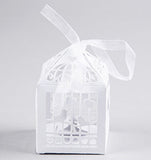Wedding Favours: White Dove Bird Heart Wedding Bomboniere Favor Lolly Gift Card Box - 10 Pack
