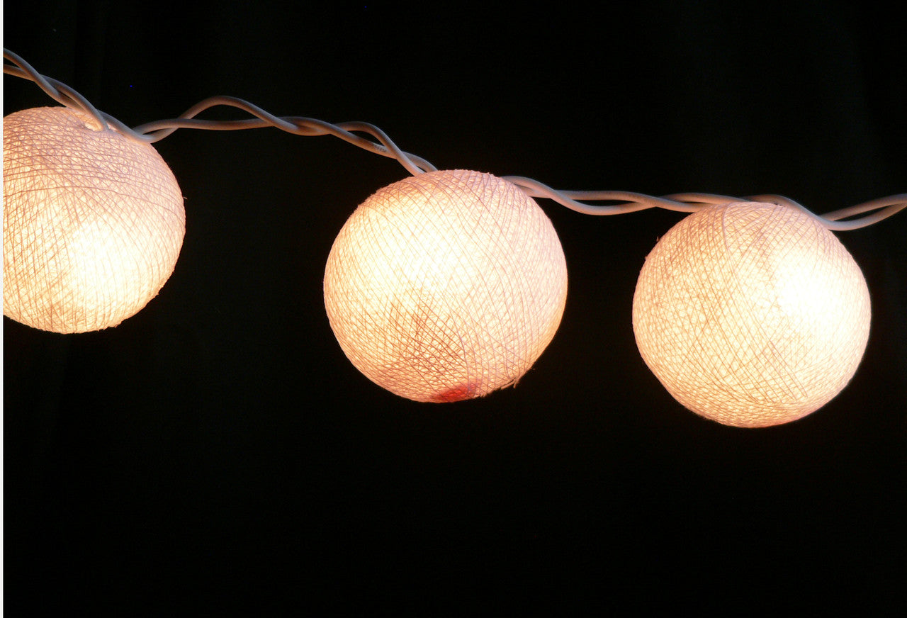 Outdoor Decorations & Lights: 20 White 5cm Ball battery string LED - wedding party home event decoration