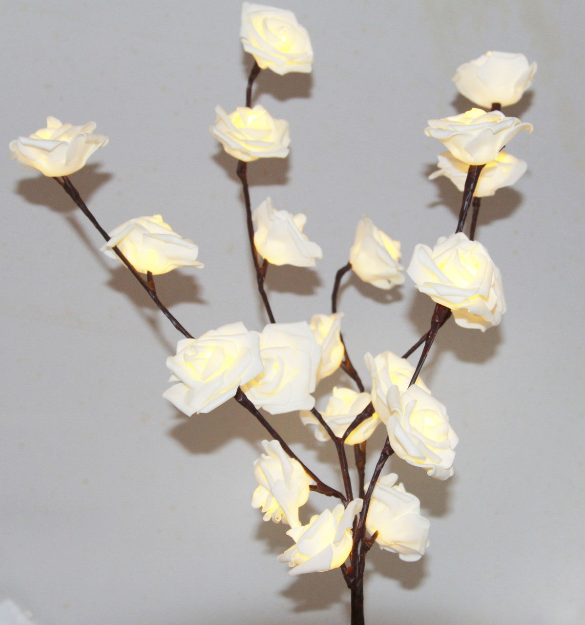 Vases & Table Decor: 1 Set of 50cm H 20 LED White Rose Tree Branch Stem Fairy Light Wedding Event Party Function Table Vase Centrepiece Decoration