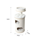 Cat Furniture: HONEYPOTCAT PURRING Multi-Level Sisal Barrel Cat Tower  - 95cm