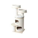 Cat Furniture: HONEYPOTCAT PURRING Multi-Level Sisal Barrel Cat Tower - PRO 117cm