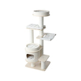 Cat Furniture: HONEYPOTCAT PURRING Multi-Tier Plush & Sisal Deluxe Cat Tree - 153cm