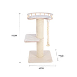 Cat Furniture: HONEYPOTCAT Tough & Play Sisal Scratch Tower - 115cm