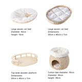 Cat Furniture: HONEYPOTCAT Cosy Woven Cat Perch - 141.5cm