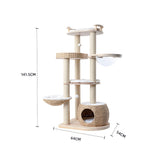 Cat Furniture: HONEYPOTCAT Cosy Woven Cat Perch - 141.5cm