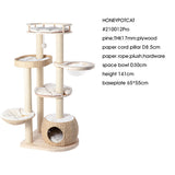 Cat Furniture: HONEYPOTCAT Cosy Woven Cat Perch - 141.5cm