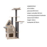Cat Furniture: HONEYPOTCAT Grand Cat Mansion With Space Capsule - 148cm