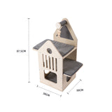 Cat Furniture: HONEYPOTCAT Cosy Cat Villa - 87.5cm