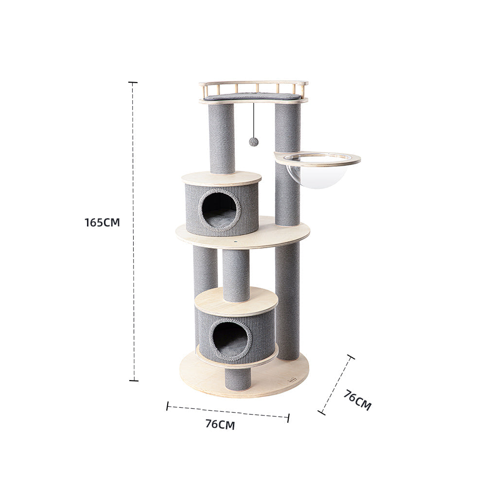 Cat Furniture: HONEYPOTCAT Majestic Reinforced Multi-Level Cat Tree  - 165cm