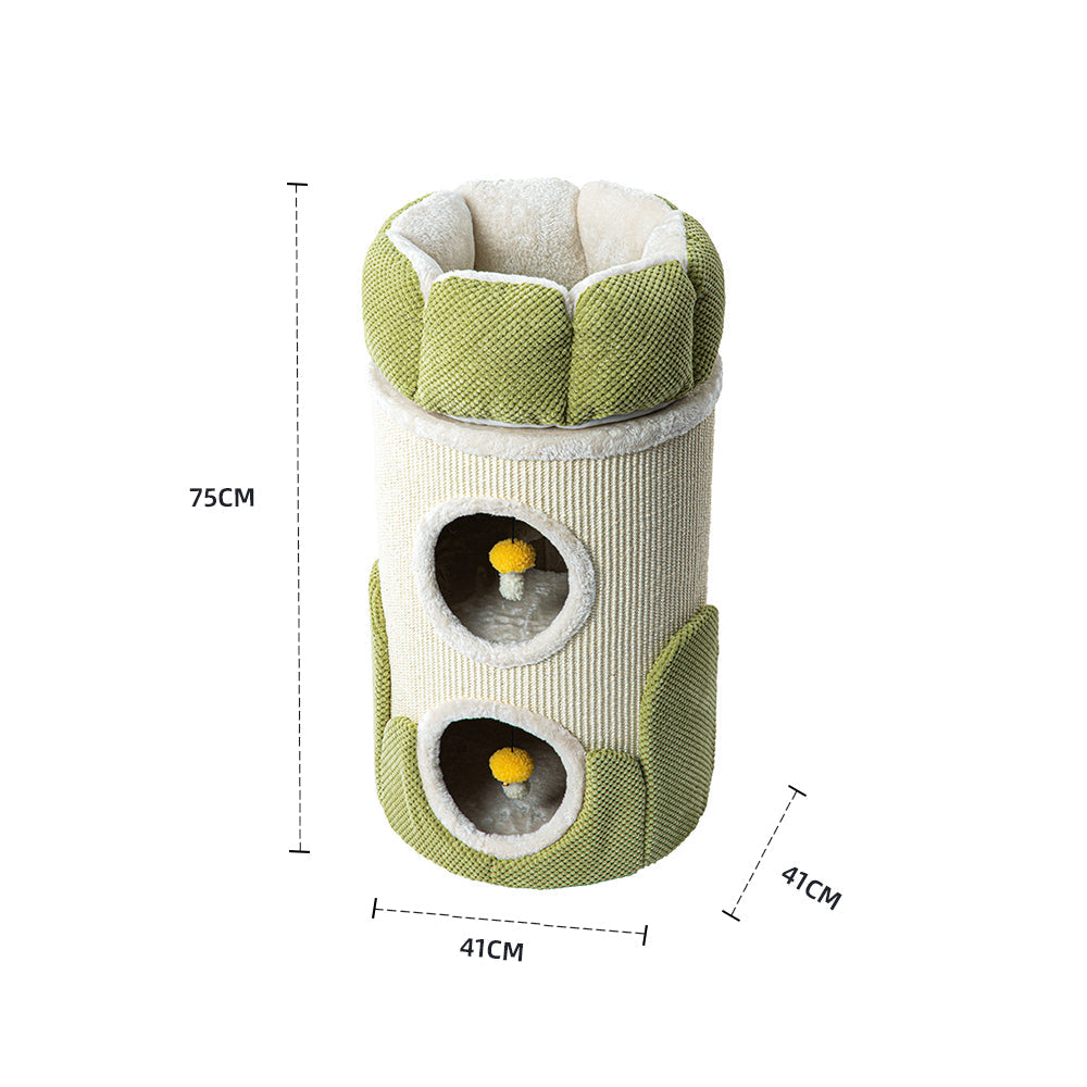 Cat Furniture: HONEYPOTCAT Arctic Snug Double Sisal Barrel  - 75cm