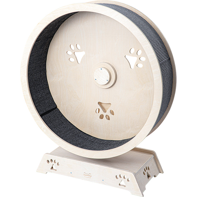 Cat Furniture: HONEYPOTCAT Fit & Fun Active Runner Wood Cat Wheel - Ultimate 119.5cm
