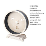 Cat Furniture: HONEYPOTCAT Fit & Fun Active Runner Wood Cat Wheel - Ultimate 119.5cm
