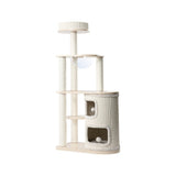 Cat Furniture: HONEYPOTCAT Fun Oasis Wood Cat Tree & Activity Barrel - 135cm