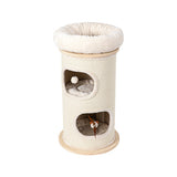 Cat Furniture: HONEYPOTCAT Cosy Sisal Barrel With Plush Top - Compact 89cm