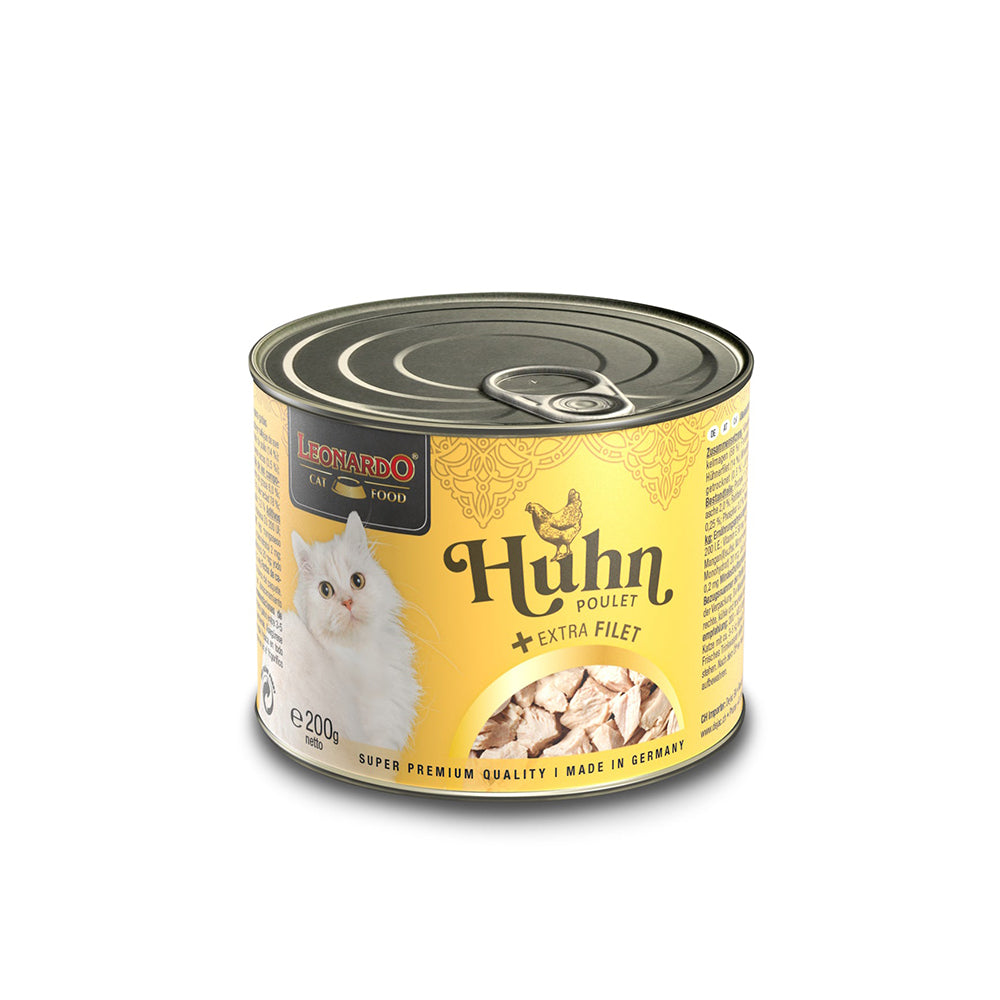 LEONARDO Chicken + Extra Fillet Wet Cat Food 200gx6