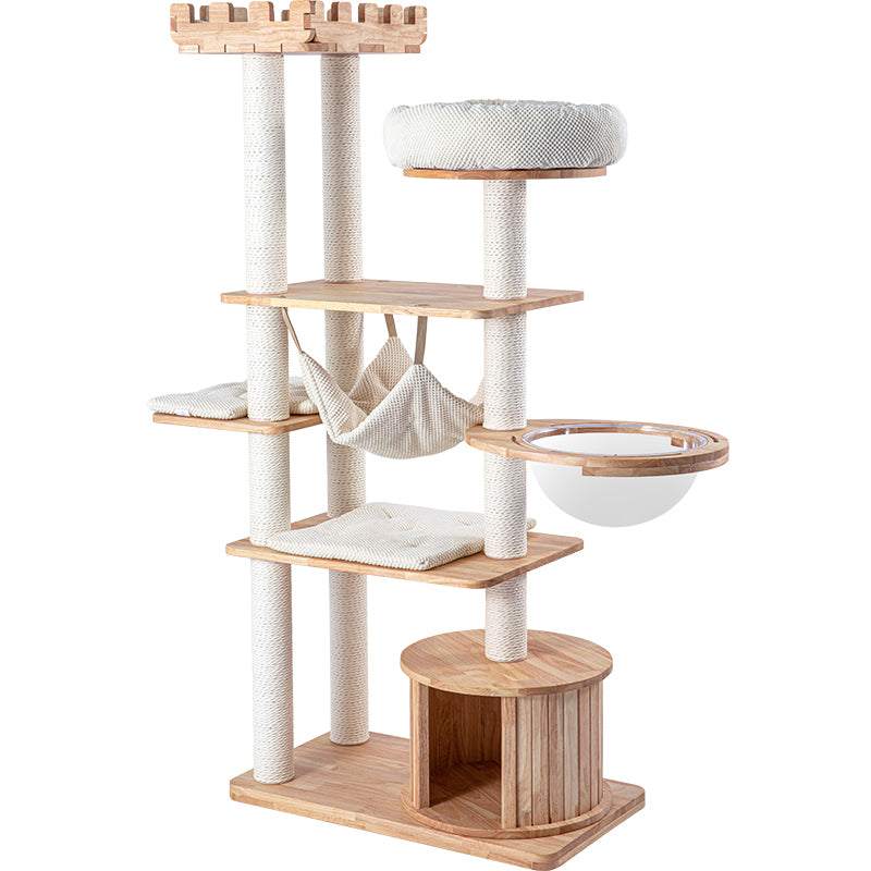 Cat Furniture: HONEYPOTCAT MZ Grand Elegance Cat Catsle With Space Capsule - 170cm