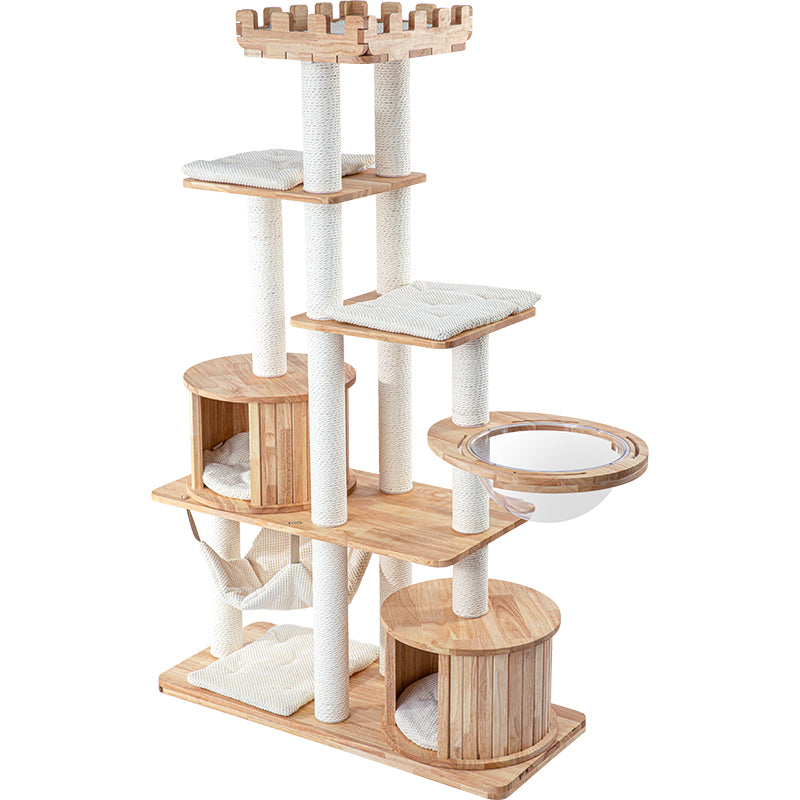 Cat Furniture: HONEYPOTCAT MZ Grand Elegance Cat Catsle With Space Capsule - PRO 176cm