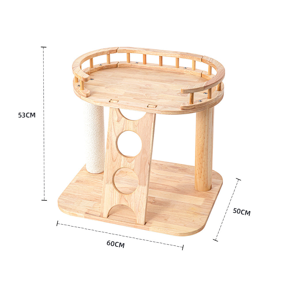 Cat Furniture: HONEYPOTCAT MZ Happy Steps Wooden Cat Tree - 53cm