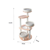 Cat Furniture: HONEYPOTCAT MZ Simple Joy Wood Cat Tower - Triple Charm 131cm