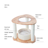 Cat Furniture: HONEYPOTCAT MZ Simple Joy Wood Cat Tower - Space Pod 52cm