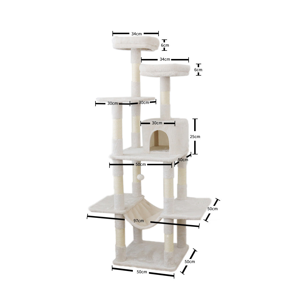 Cat Furniture: CATIO Tranquility Condo Scratching Post 50x50x174cm