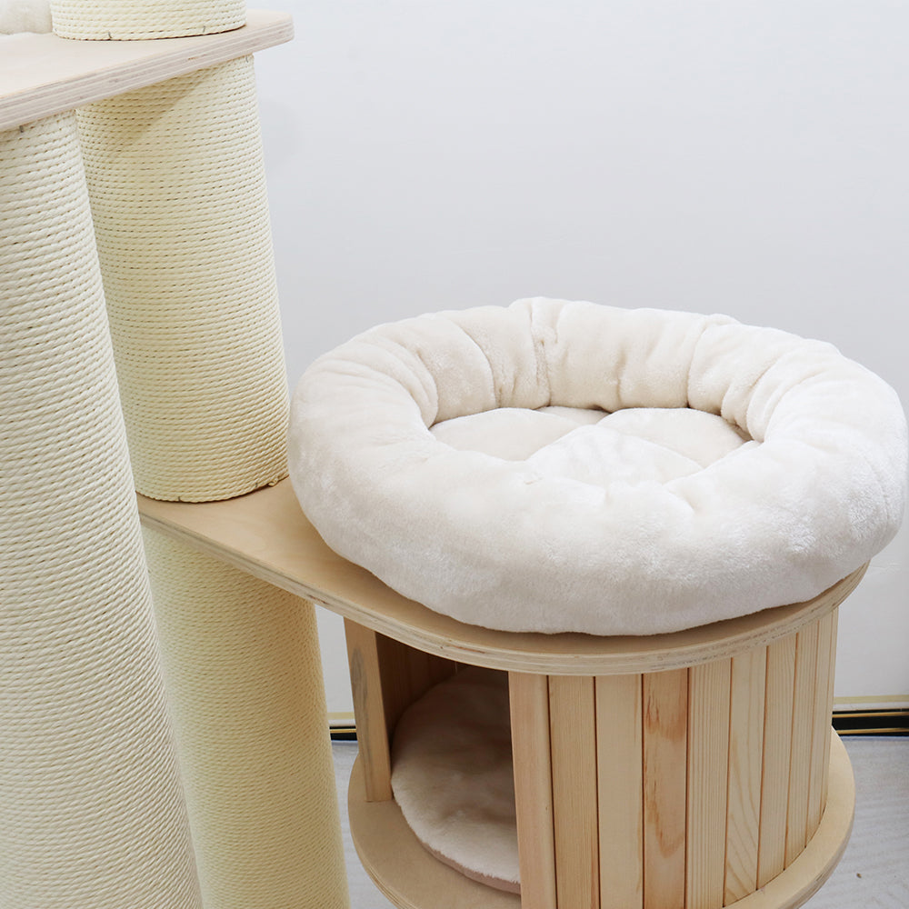 Cat Furniture: CATIO VINTAGE Solid Wood Cat Climbing Tree Post Scratcher 176cm