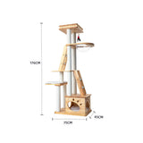 Cat Furniture: HONEYPOTCAT Majestic Wood Retreat - 176cm