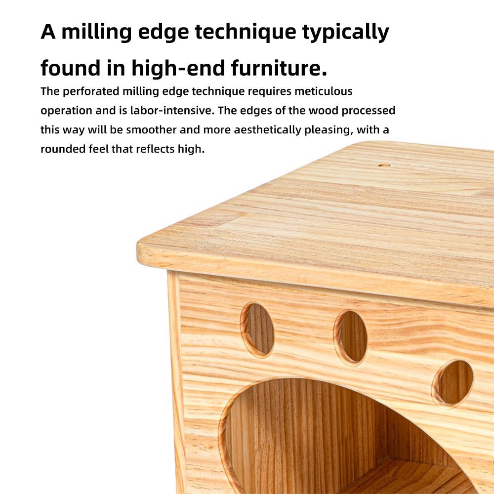 Cat Furniture: HONEYPOTCAT Majestic Wood Retreat - 176cm