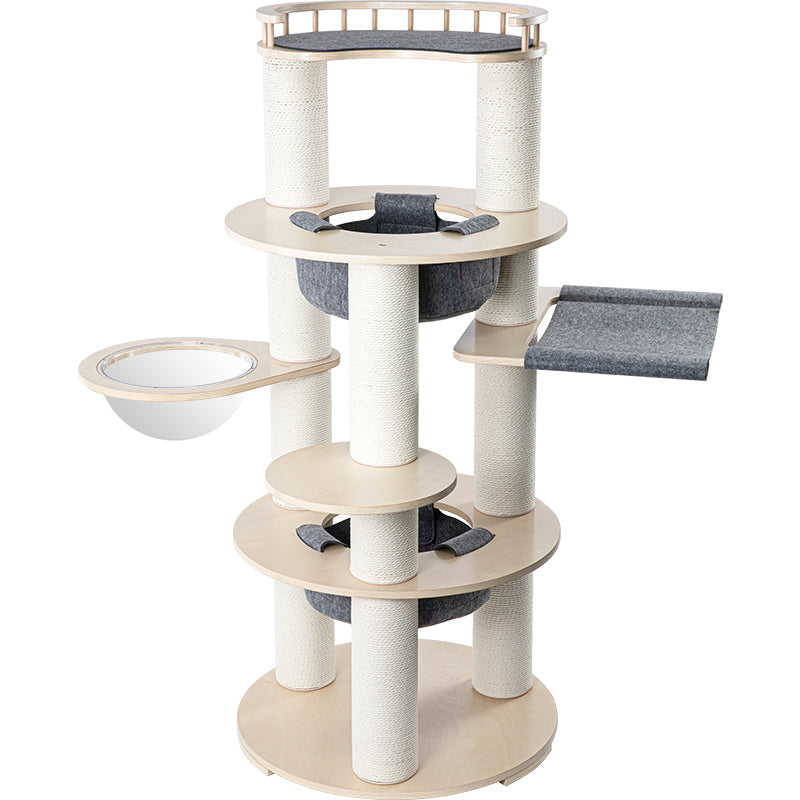 Cat Furniture: HONEYPOTCAT Harmony Wood Cat Tower - 168cm