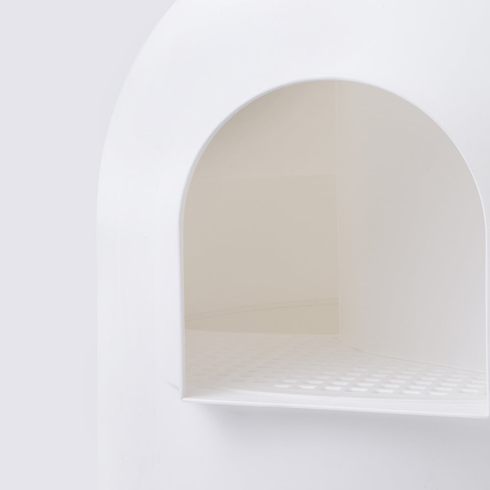 Pet Cleaning Supplies: PIDAN Igloo Cat Litter Box - White