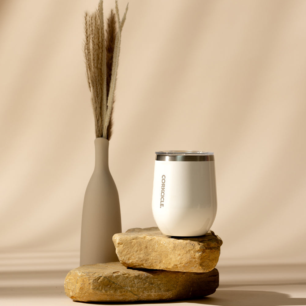 Wellness Accessories: Corkcicle Stemless - 355ml Gloss White