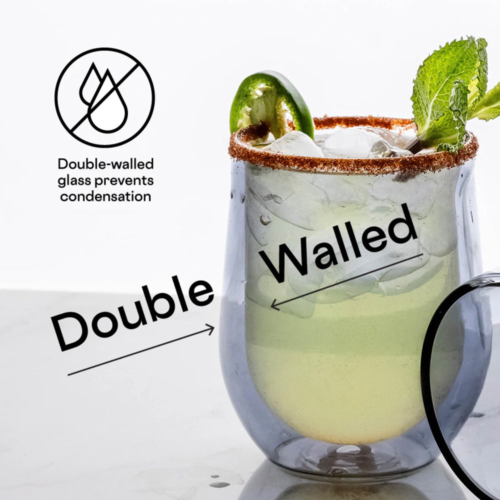 Wellness Accessories: Corkcicle Glass Stemless - Double Pack - Clear