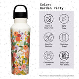 Wellness Accessories: Corkcicle Sport Canteen - 600ml Rifle Paper - Garden Party Cream