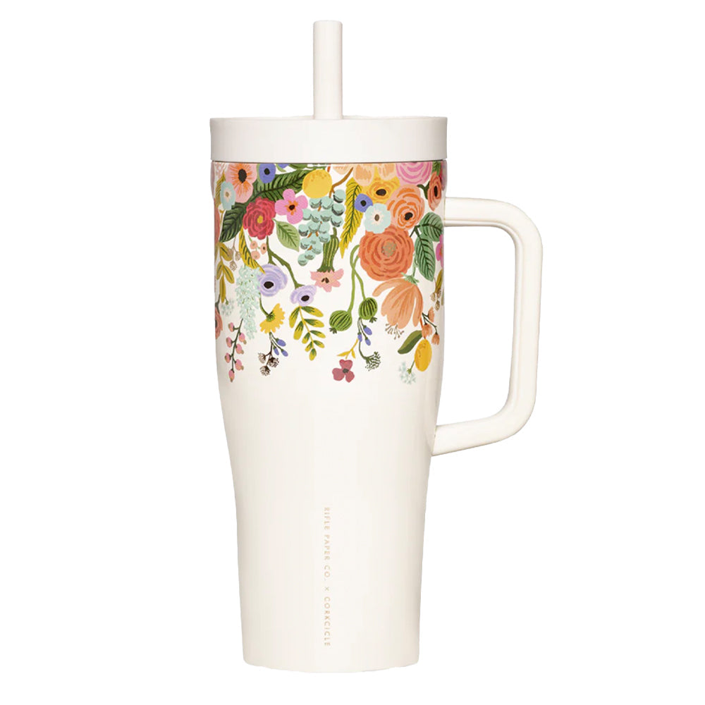 Wellness Accessories: Corkcicle Cruiser - 1.2ltr Rifle Paper - Garden Party Cream
