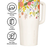 Wellness Accessories: Corkcicle Cruiser - 1.2ltr Rifle Paper - Garden Party Cream