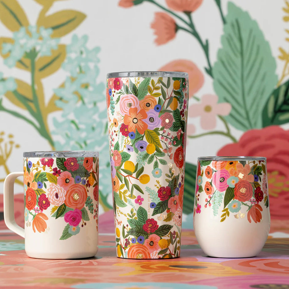 Wellness Accessories: Corkcicle Mug - 500ml Rifle Paper - Garden Party Cream