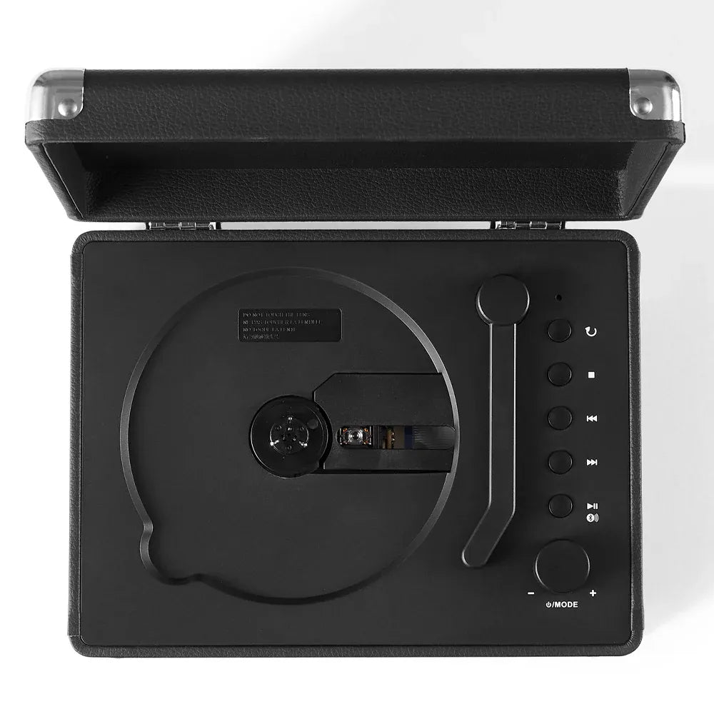 Crosley Cruiser Portable Retro CD Player with Stereo Bluetooth Speakers, FM Radio - Black