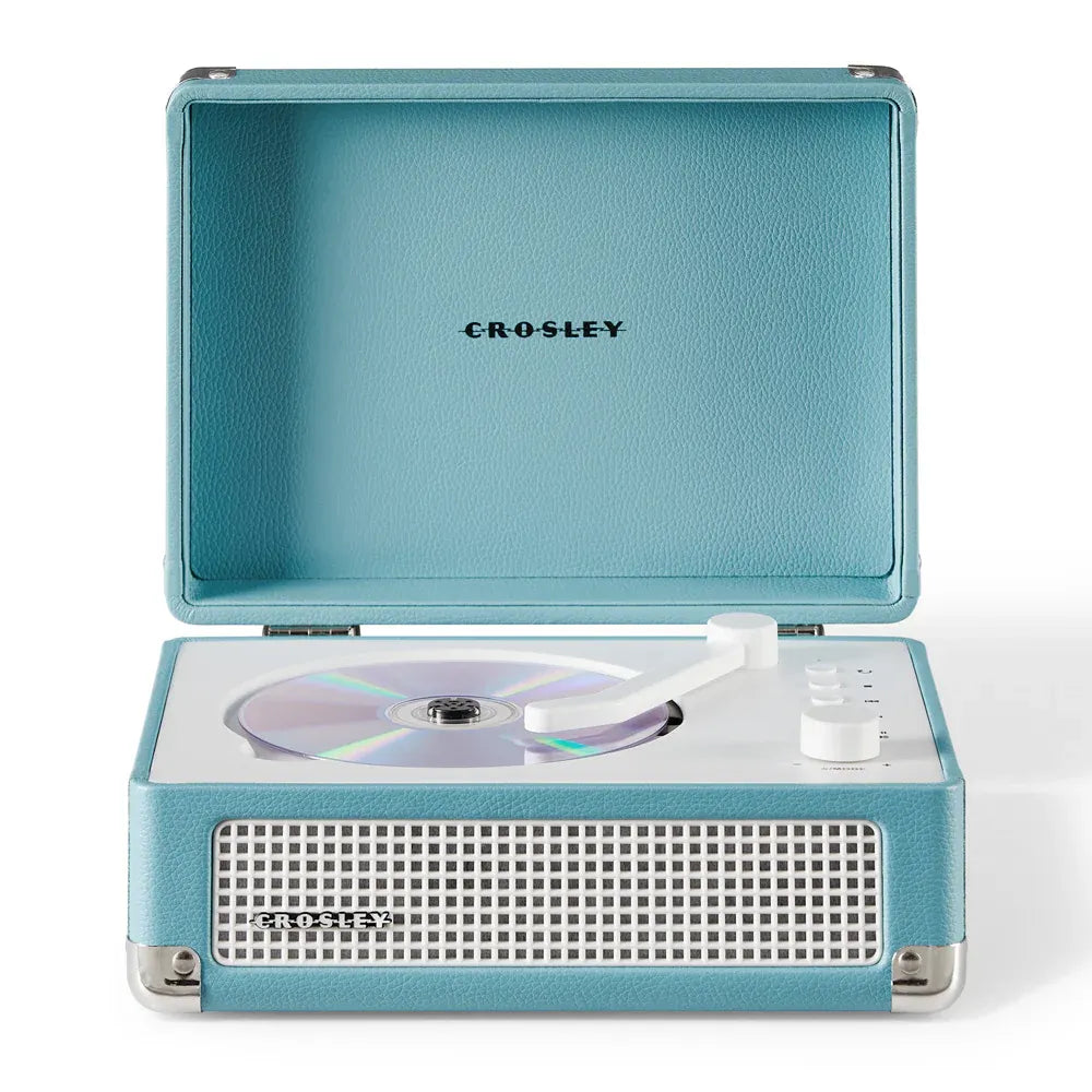 Crosley Cruiser Portable Retro CD Player with Stereo Bluetooth Speakers, FM Radio - Turqouise